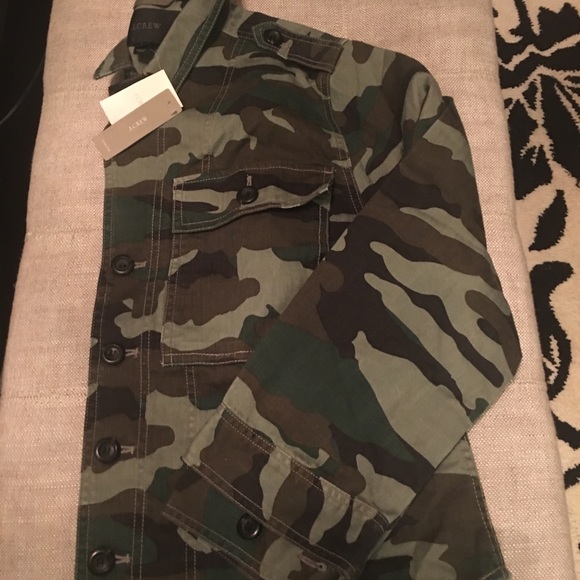 NWT J. Crew Camouflage Utility Shirt Jacket Large - Picture 8 of 8